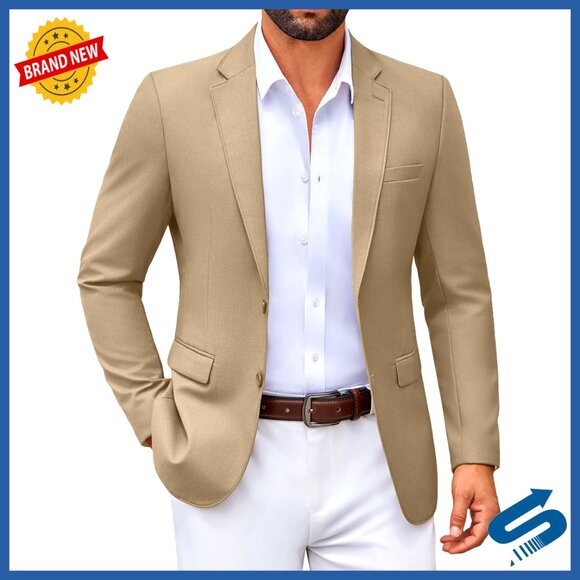 Lightweight Slim Fit Blazer Sport Coat Business Wedding Dress Jacket